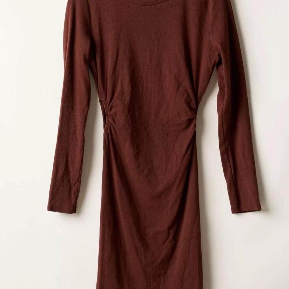 Zara Women's Burgundy and Red Crop-top